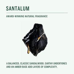 Corpus SANTALUM label close-up showing clean-ingredient list and claims