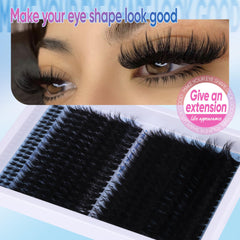CORUSCATE bottom lash clusters detail showing short lengths for balanced lower lash definition