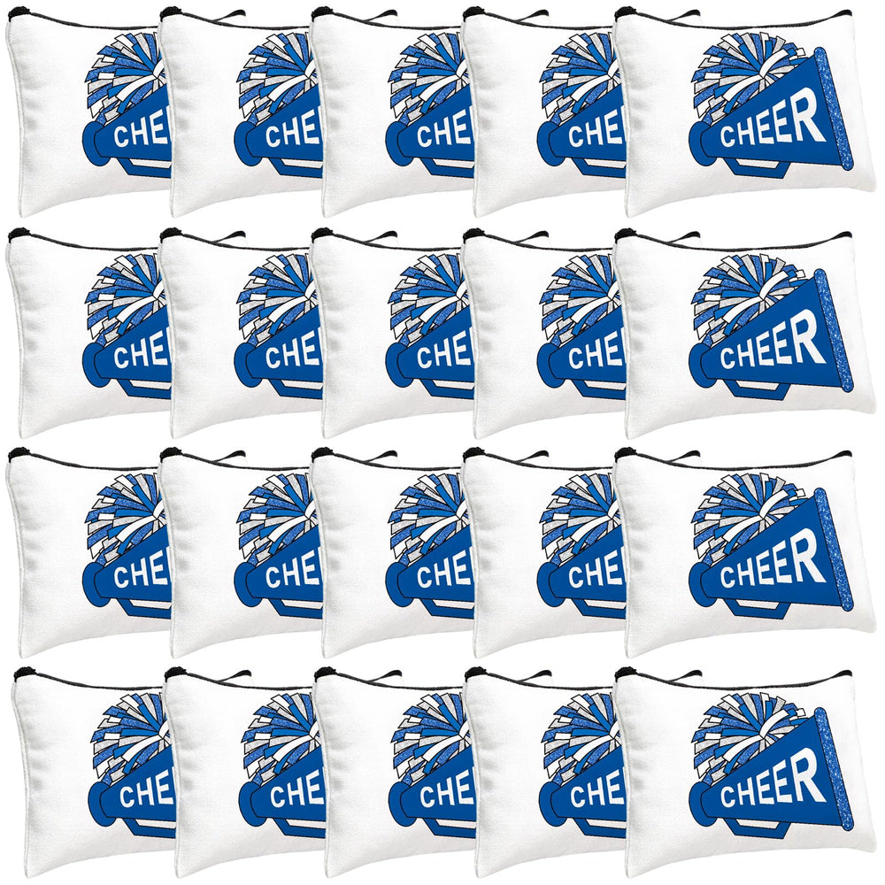 Cosblank front view of blue pack showing 20 matching bags, convenient bulk gifting
