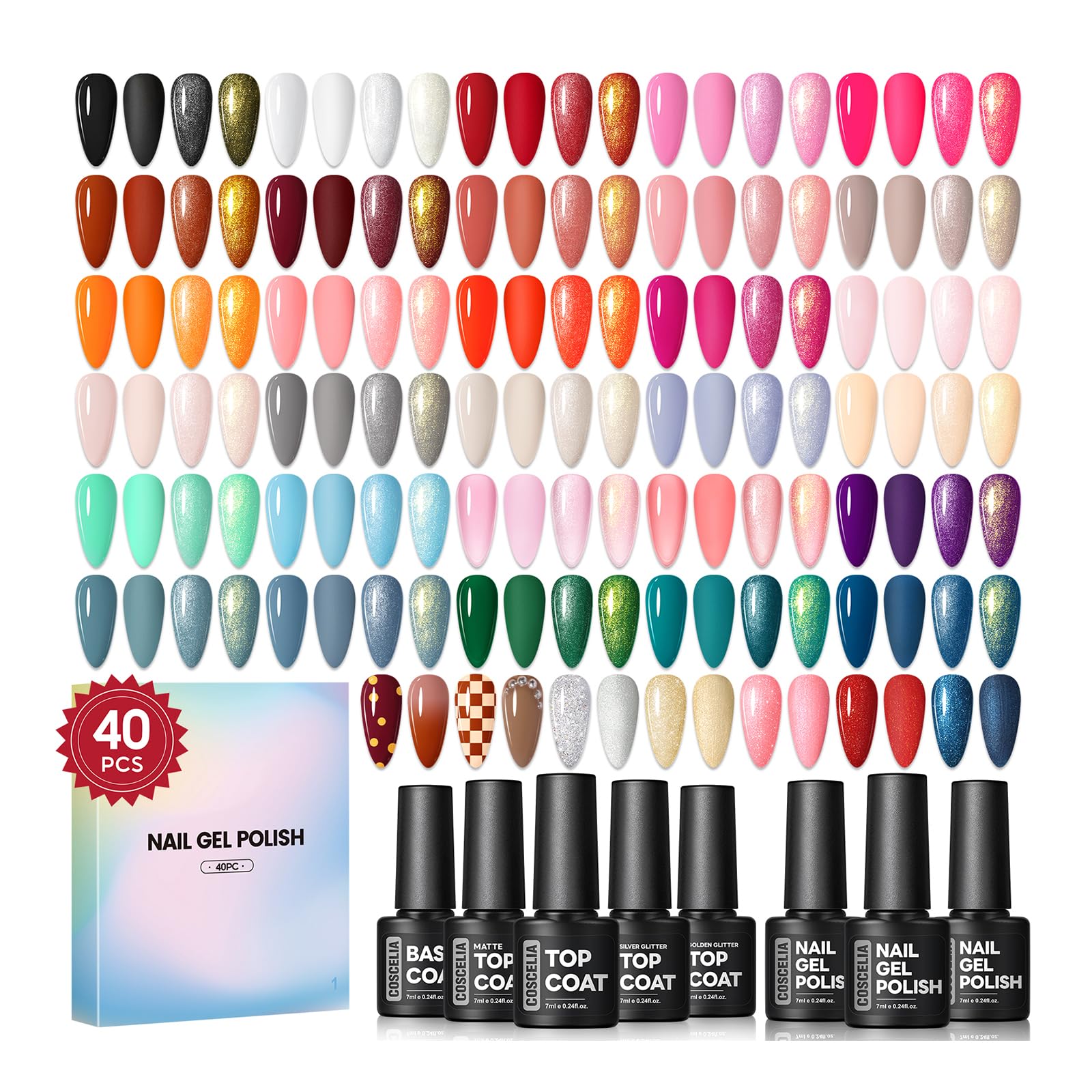 COSCELIA front packaging showing complete 40-piece set and benefits