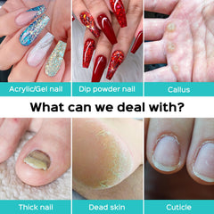 COSLUS C40 bits and sanding bands displayed, offering versatile nail shaping options