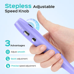 COSLUS detailed shot of stepless speed dial for precise RPM adjustment