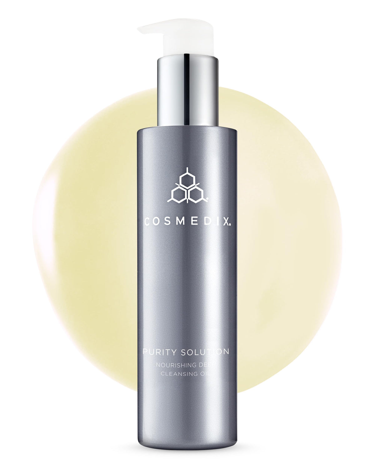 COSMEDIX bottle front view showing packaging and brand benefits
