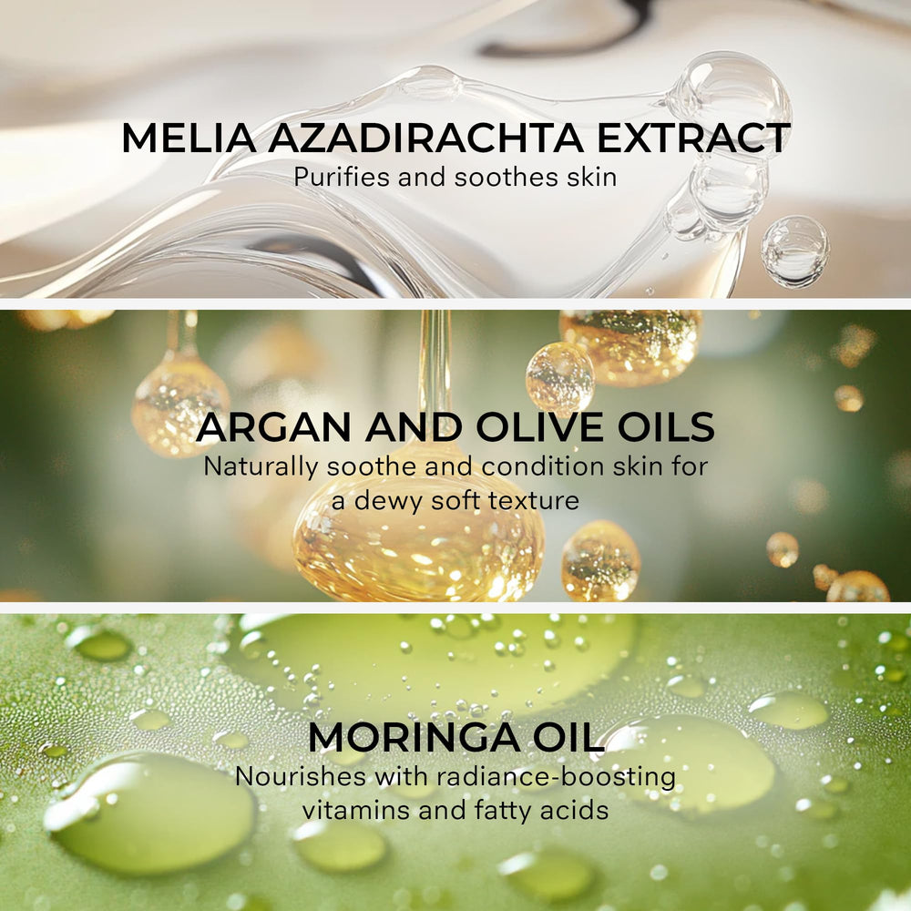 COSMEDIX cleansing oil texture close-up highlighting silky hydration