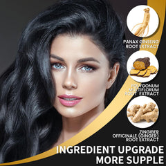 COSMTEK product in use on wet hair for quick gray coverage