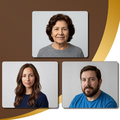 COSMTEK before and after dark brown result showing natural coverage