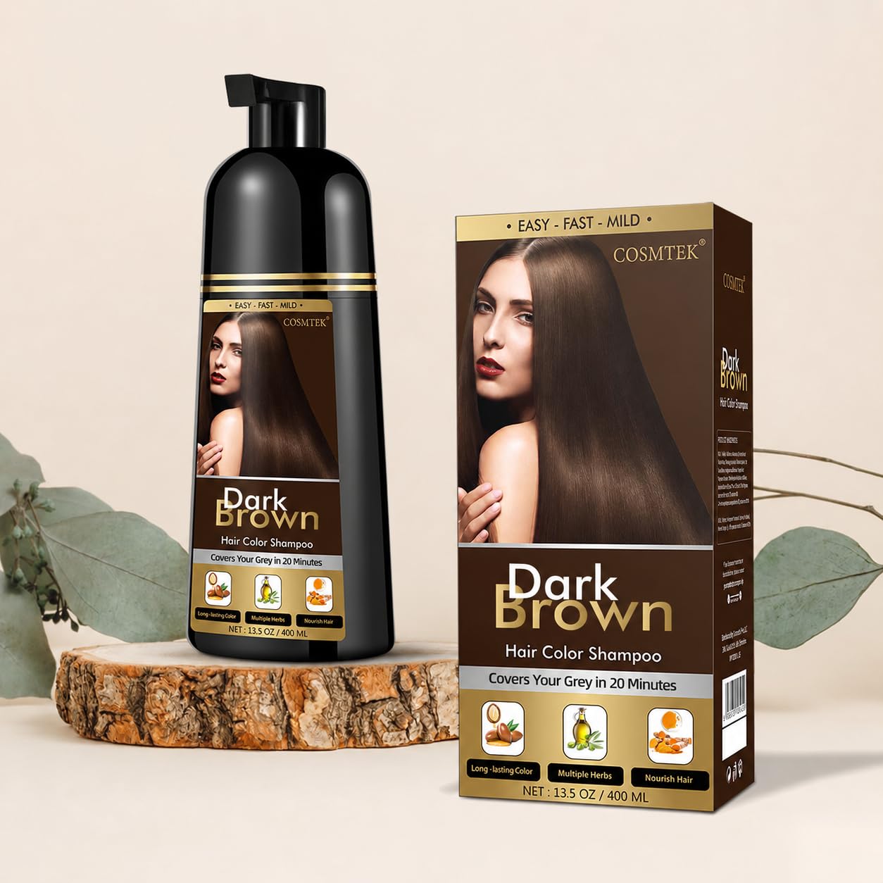 COSMTEK on bathroom shelf lifestyle scene showing convenient home use