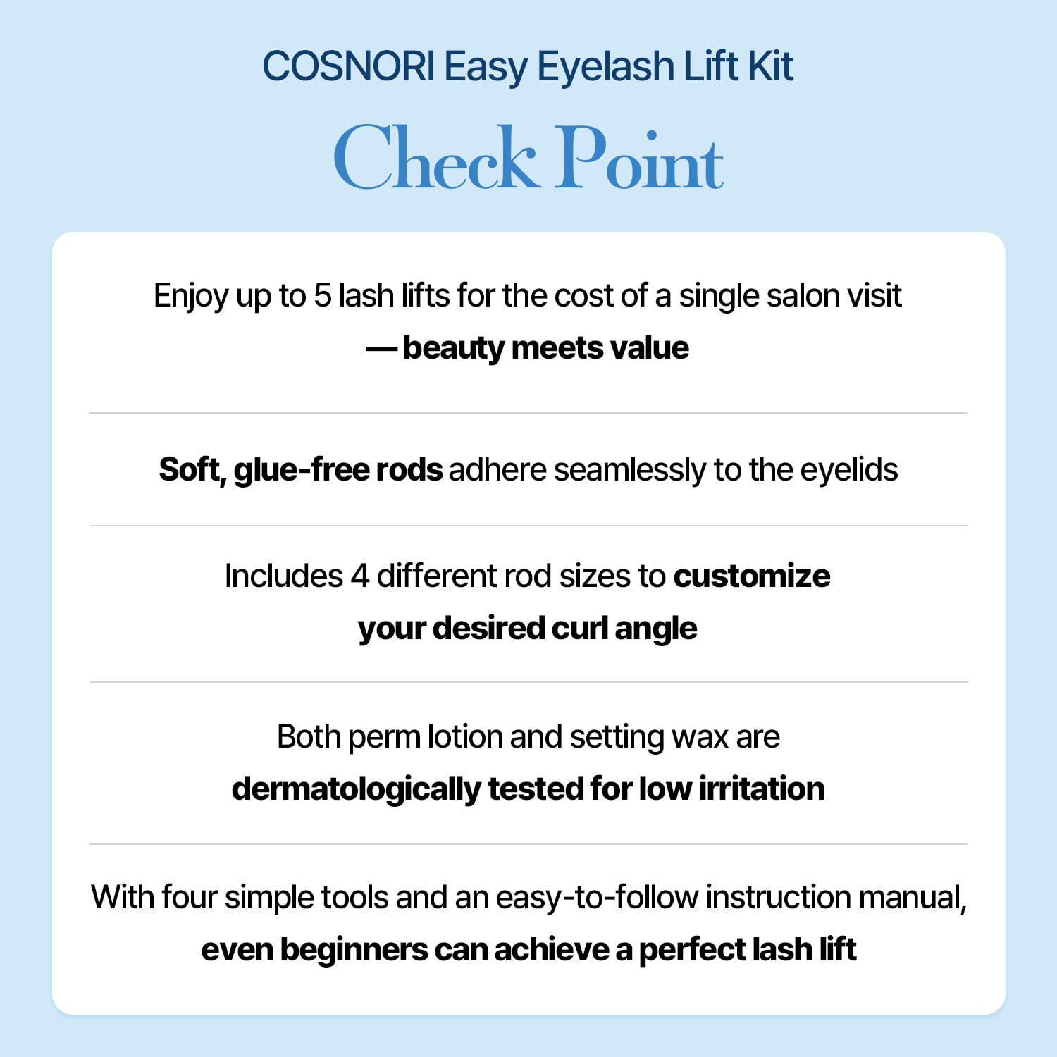 COSNORI perm and setting solution vials close-up for easy dosing