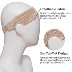 Cospack lace part detail providing natural scalp appearance