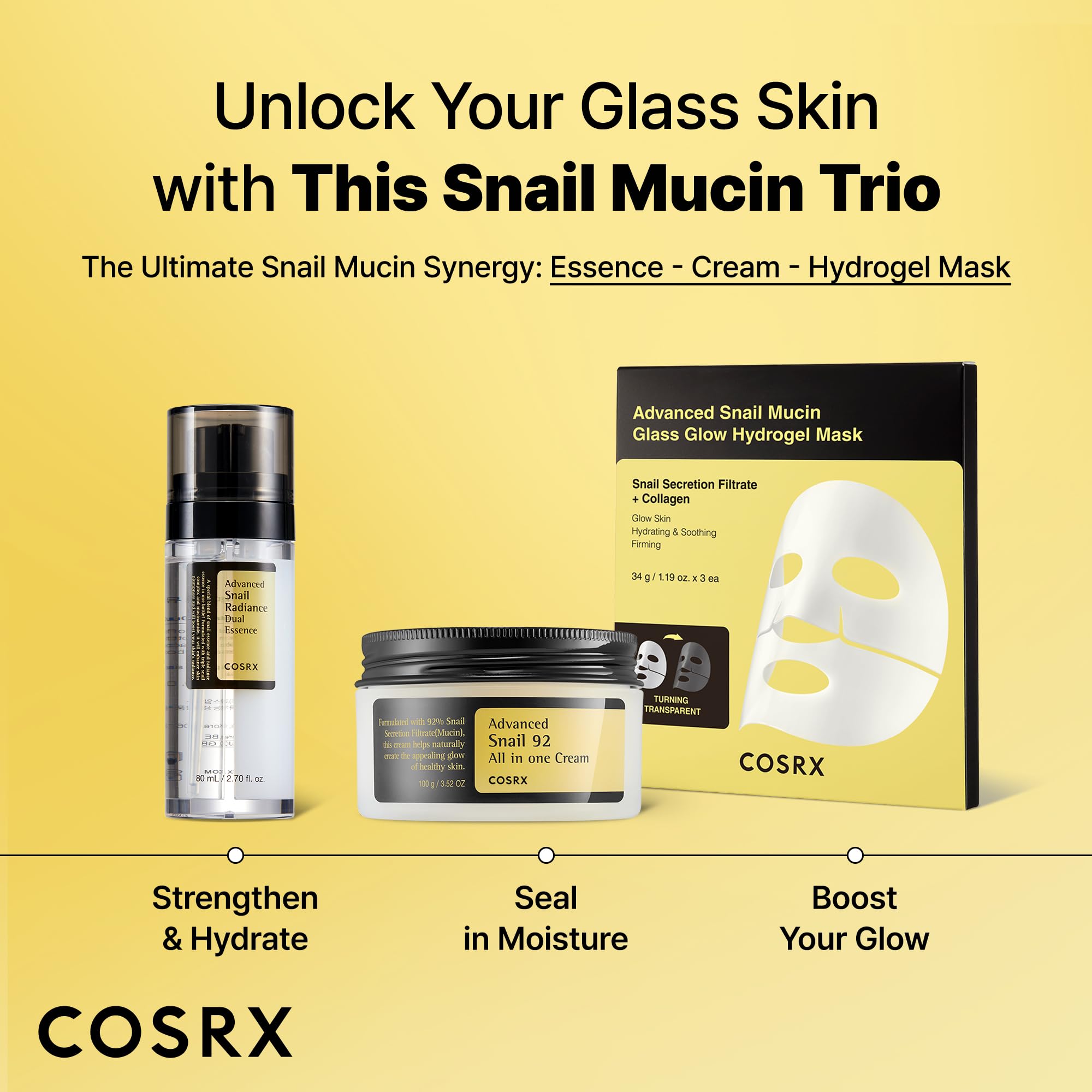 COSRX bottle beside ruler shows 2.7 oz scale for size reference