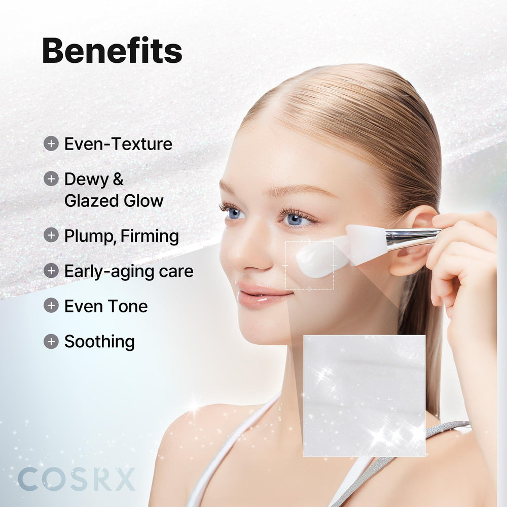 COSRX applying mask with brush demonstrating easy at-home ritual