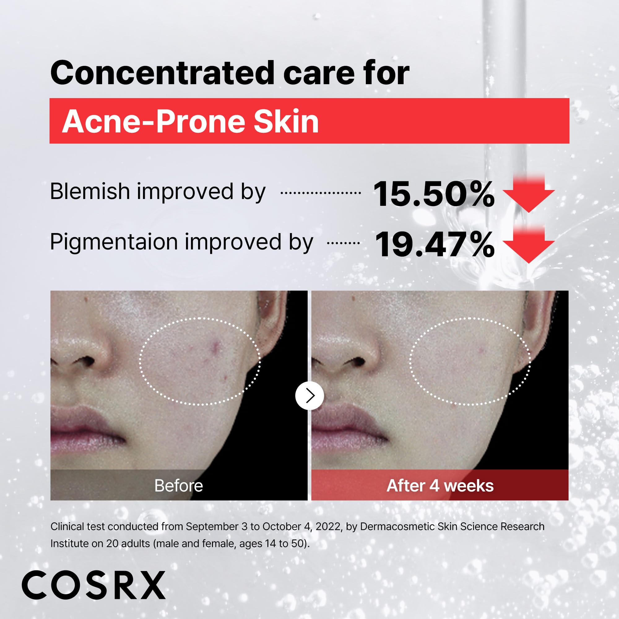 COSRX label close-up displaying ingredient focus and formulation clarity
