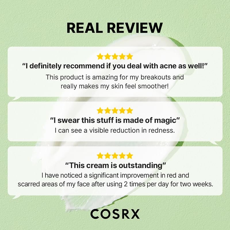 COSRX cream next to hand showing size and travel-friendly benefit