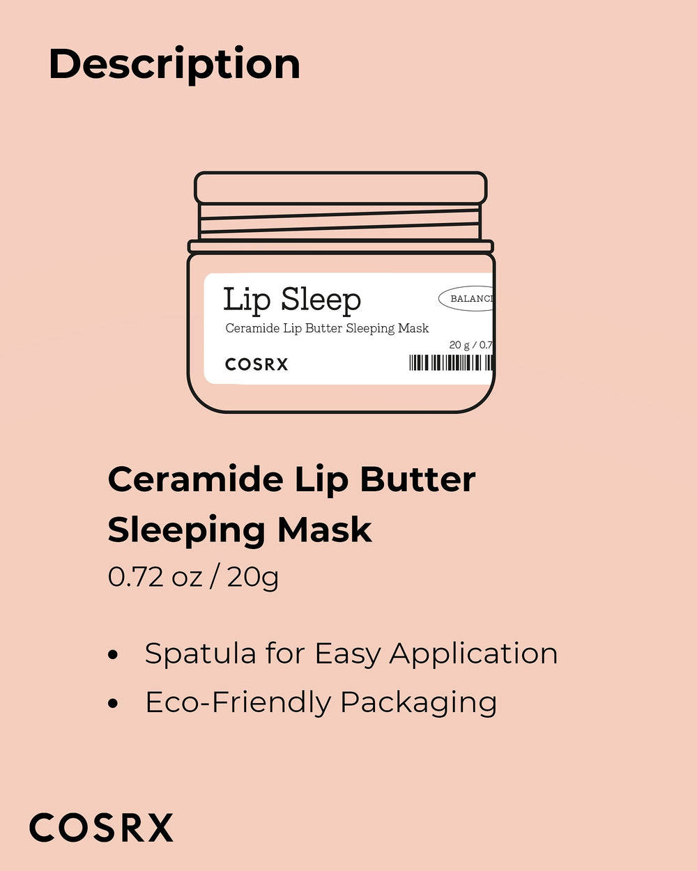 COSRX close-up label detail showing ceramide formula and gentle standards