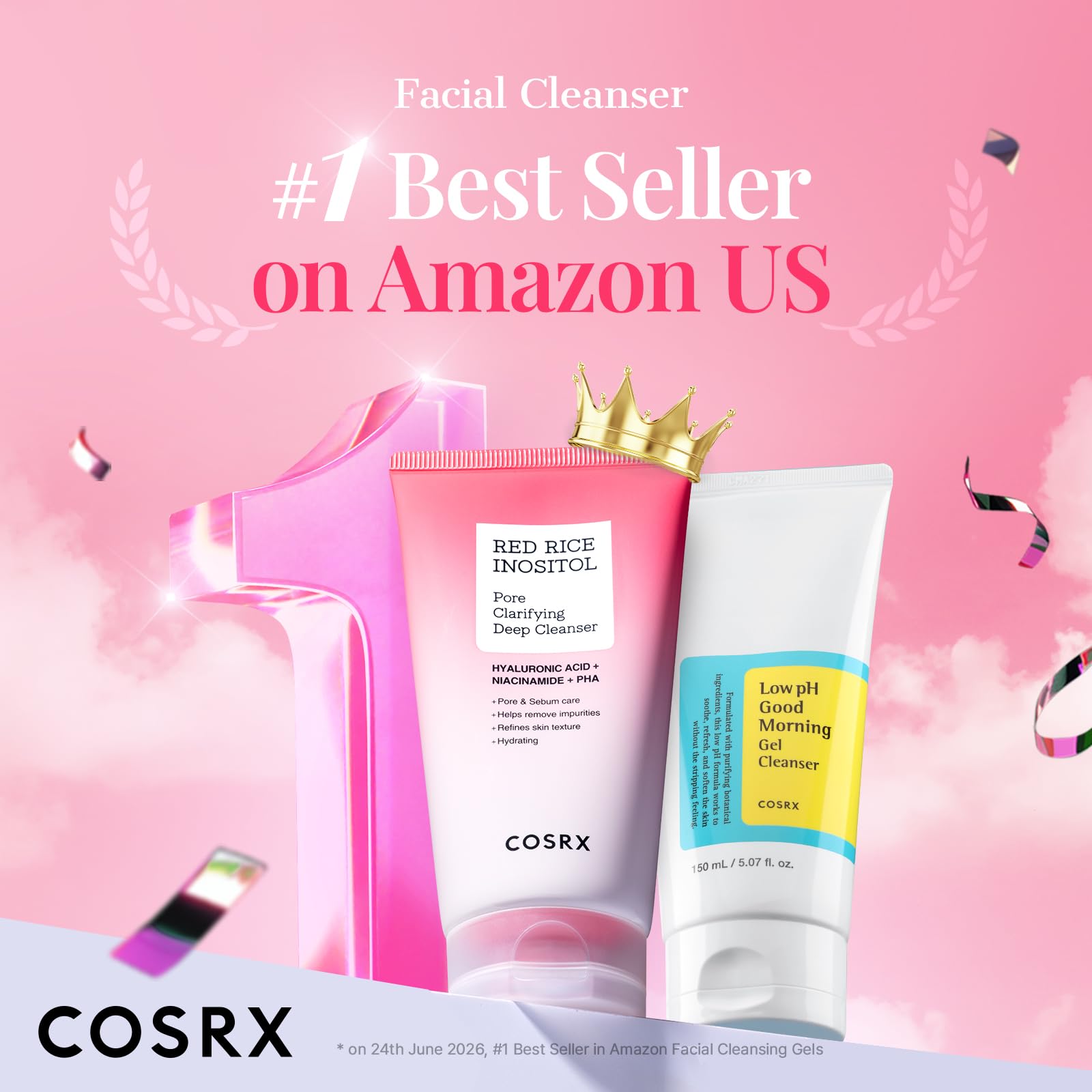 COSRX close-up of creamy texture emphasizing effective pore lifting
