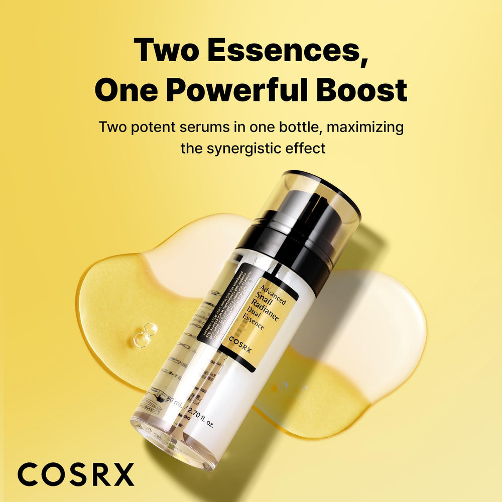 COSRX close-up of clear essence texture highlighting light hydration