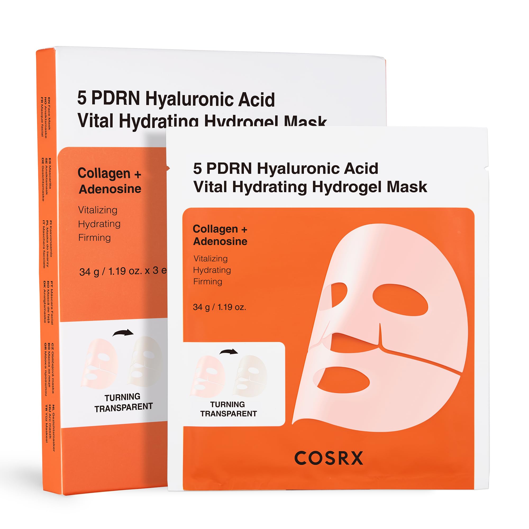 COSRX hydrogel front packaging showing product clarity and benefits