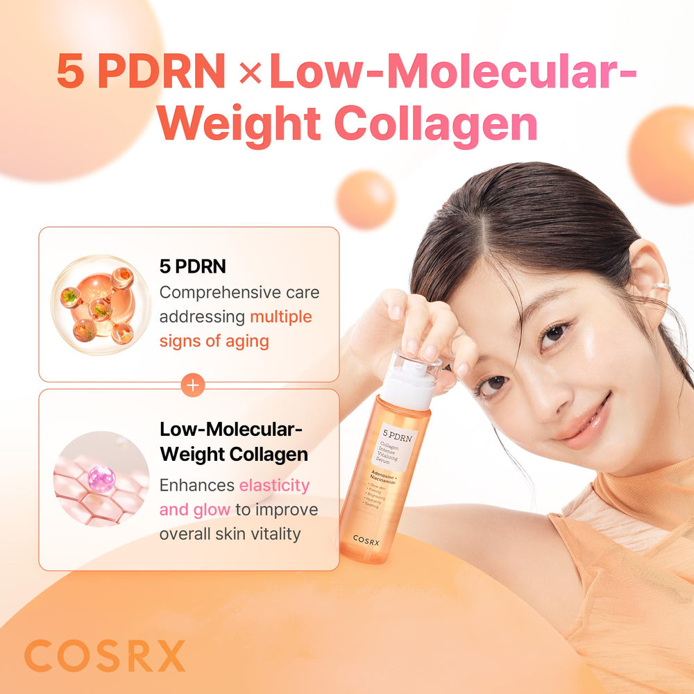 COSRX five PDRN ingredient visual highlighting multi-origin revitalizing benefit