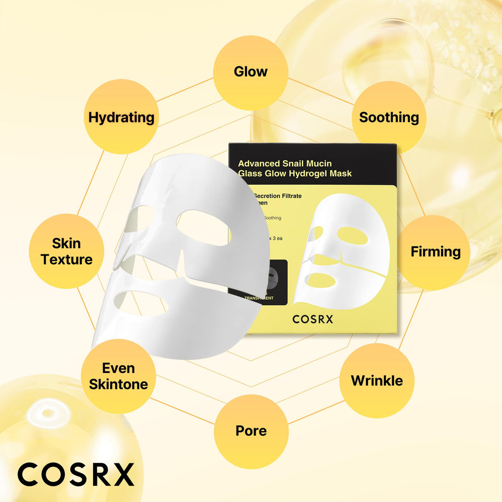 COSRX mask partially transparent to show active absorption and visible change