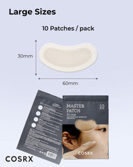 COSRX patch applied along jawline demonstrating secure adhesion and comfort