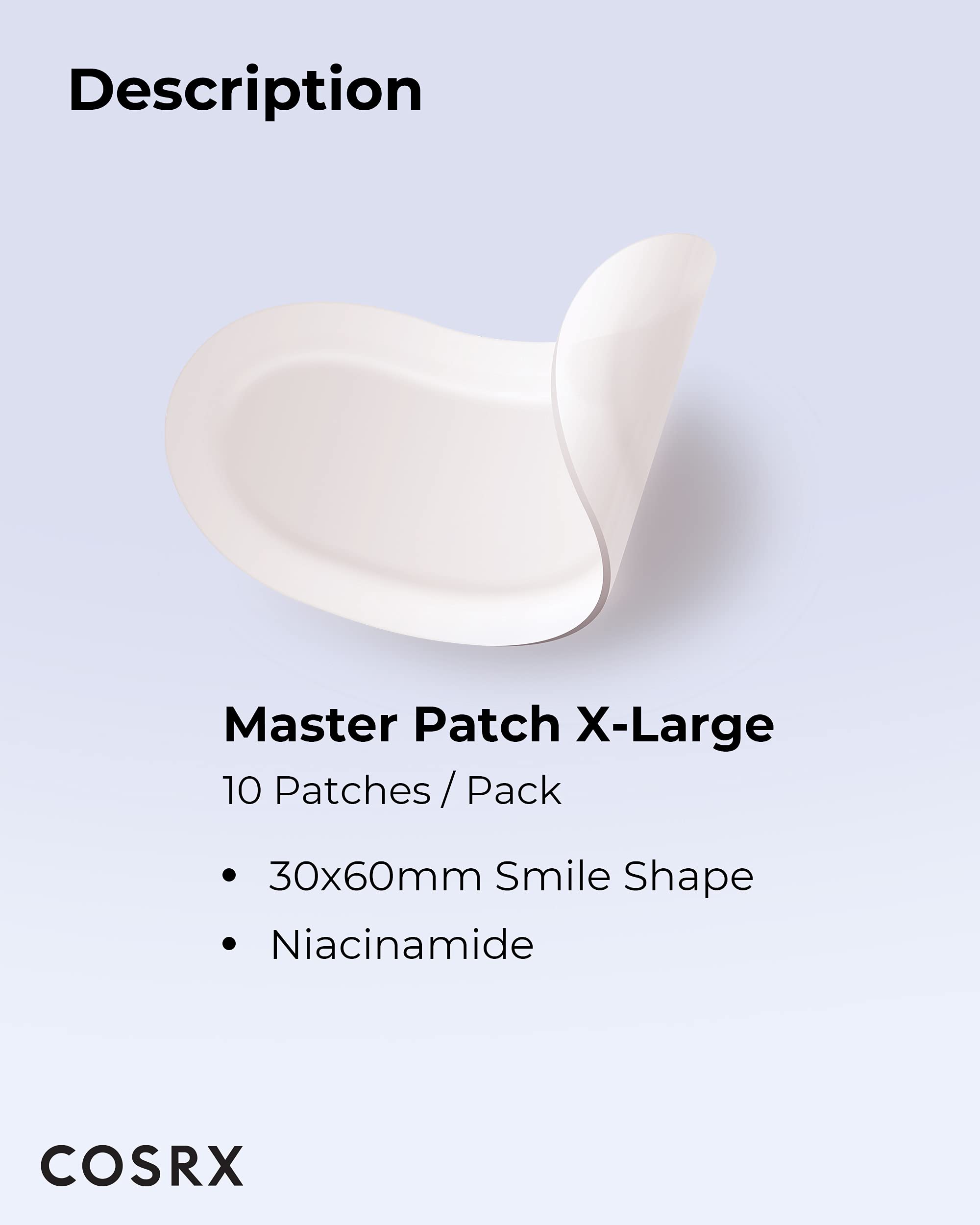 COSRX product sheet label showing 10-count pack and usage information