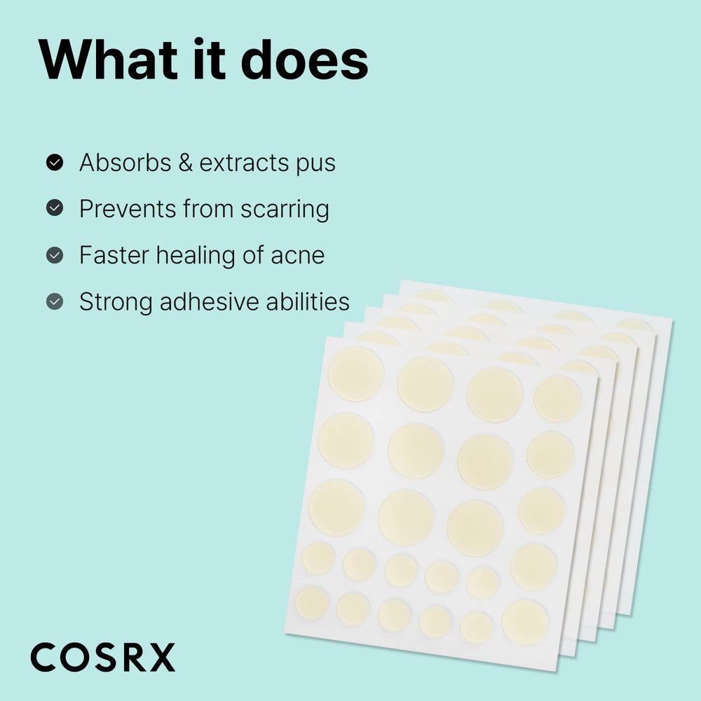 COSRX open box with sheets of patches for easy access and travel convenience