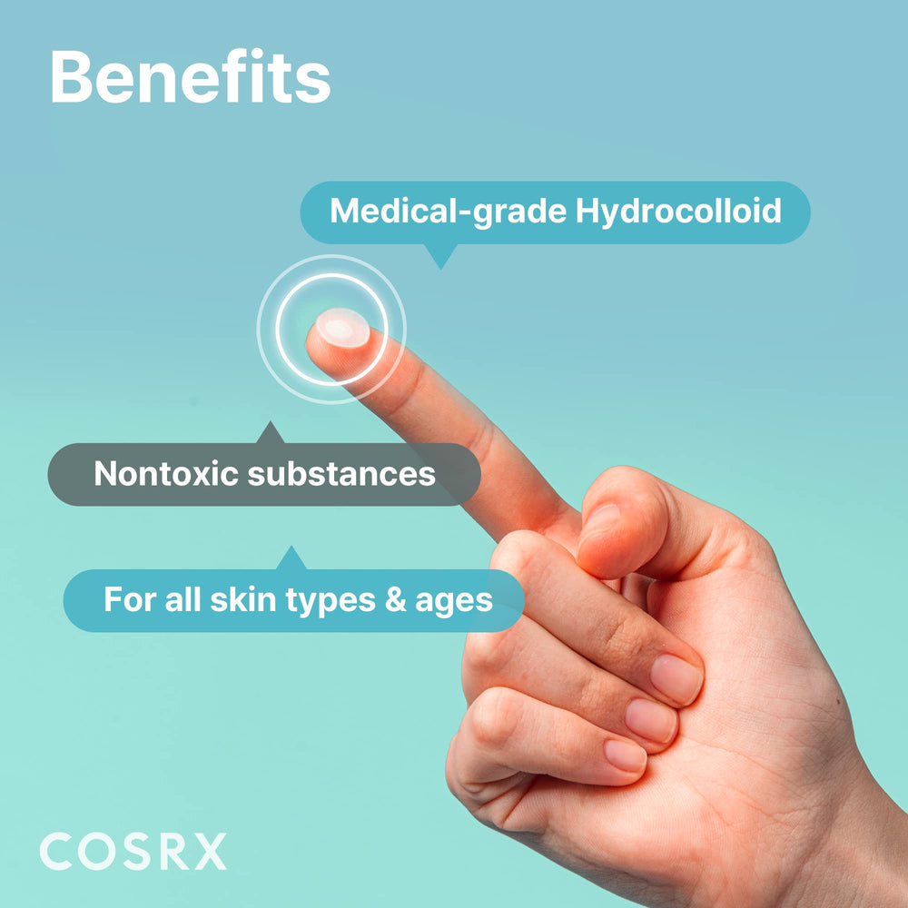 COSRX peeled patch showing absorbed fluid to indicate effective extraction