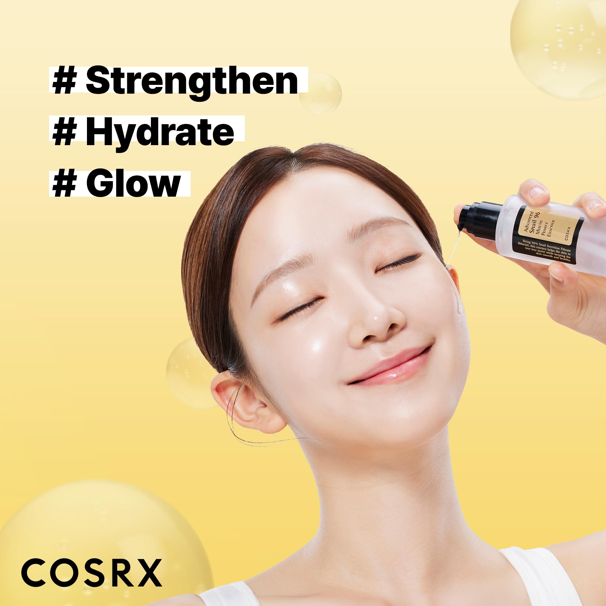 COSRX peptide booster toner bottle closeup showing pump and elasticity boosting benefit