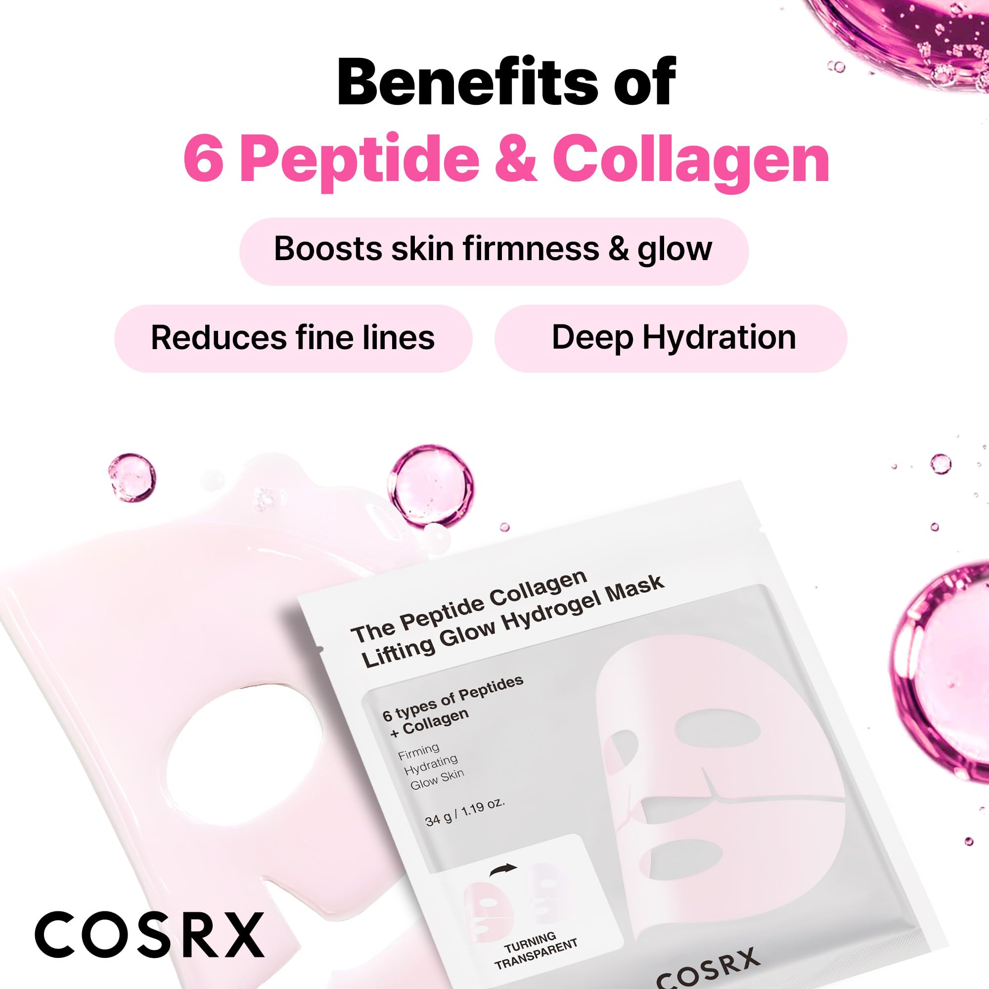 COSRX model wearing mask to demonstrate fit and coverage