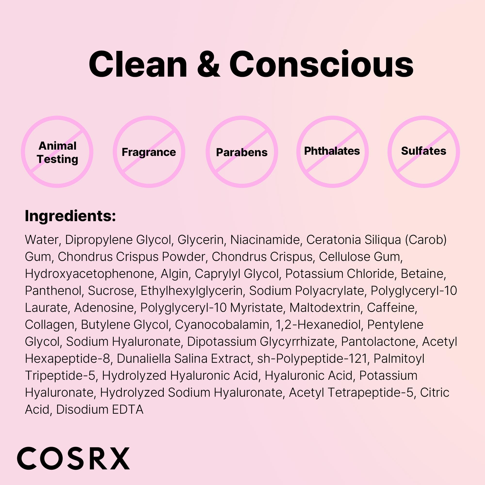COSRX mask in bedside routine conveying overnight hydration