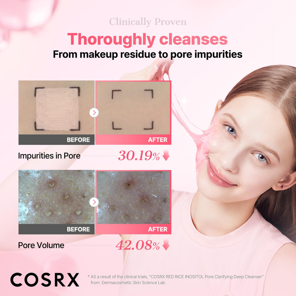 COSRX bottle placed in bathroom for a calming cleansing routine