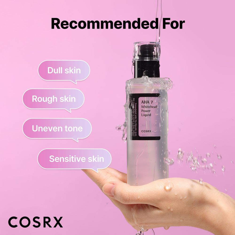 COSRX ingredient label closeup, highlights simple clean formulation transparency