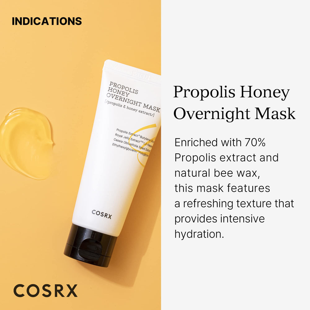 COSRX jar open revealing honey-gel texture, quick-absorbing hydration visible