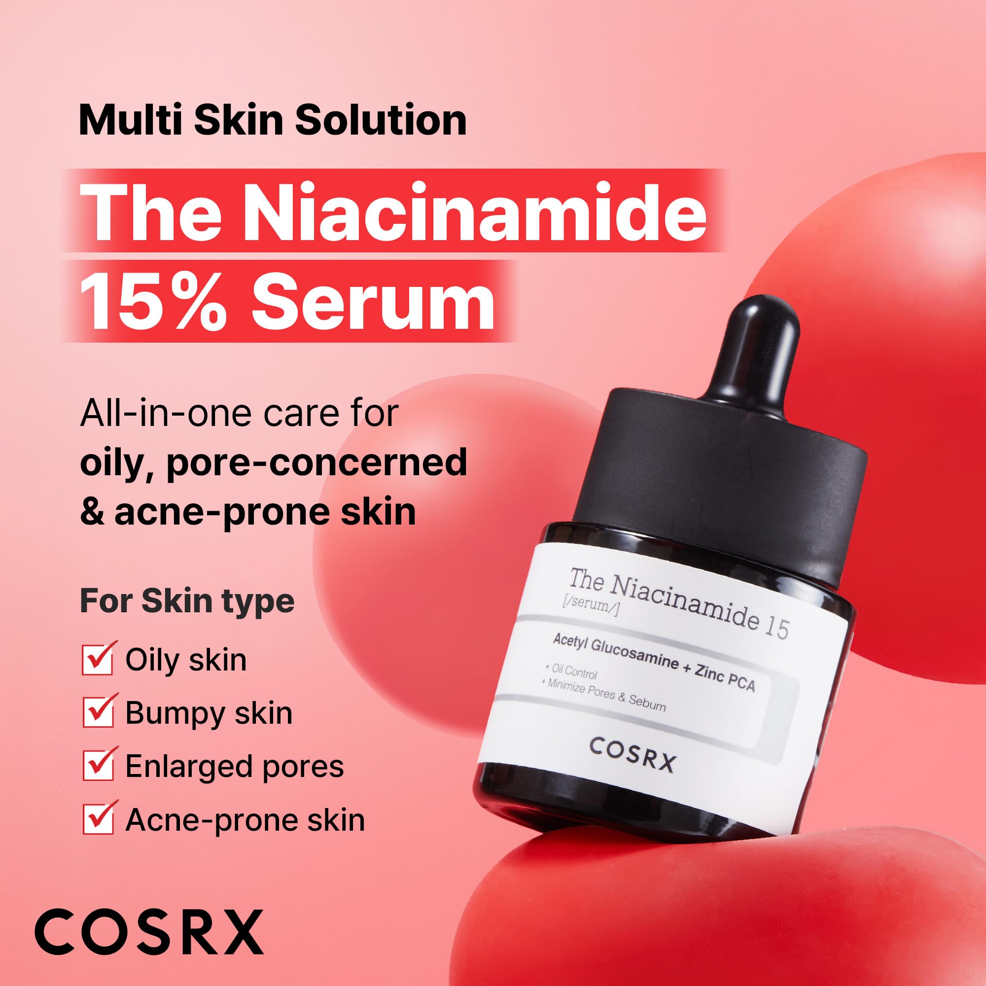 COSRX dropper releasing clear serum showing lightweight texture benefit
