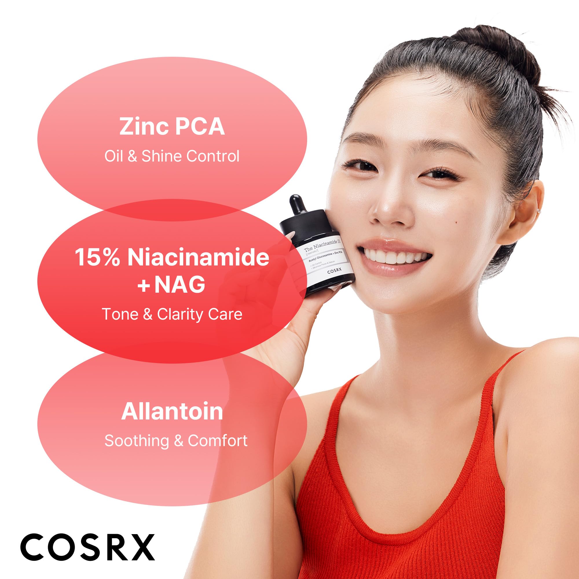 COSRX pipette dispensing a few drops on hand for easy absorption