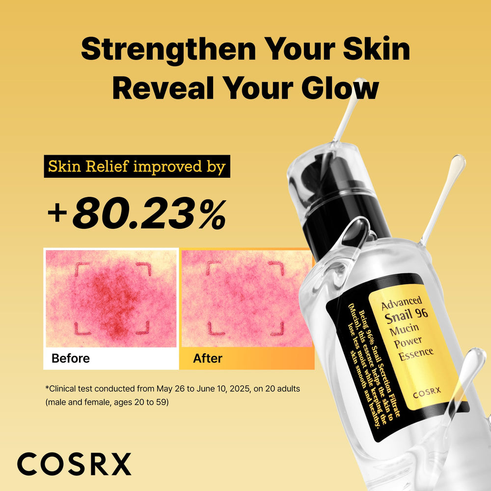 COSRX serum texture closeup showing lightweight absorbent finish