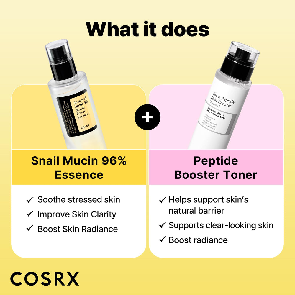 COSRX snail essence texture on hand illustrating lightweight hydration and soothing benefit