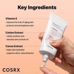 COSRX applied on hand showing blendability and non-greasy finish