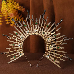 COSUCOS crown worn in profile on model benefit: demonstrates comfortable fit and dramatic height