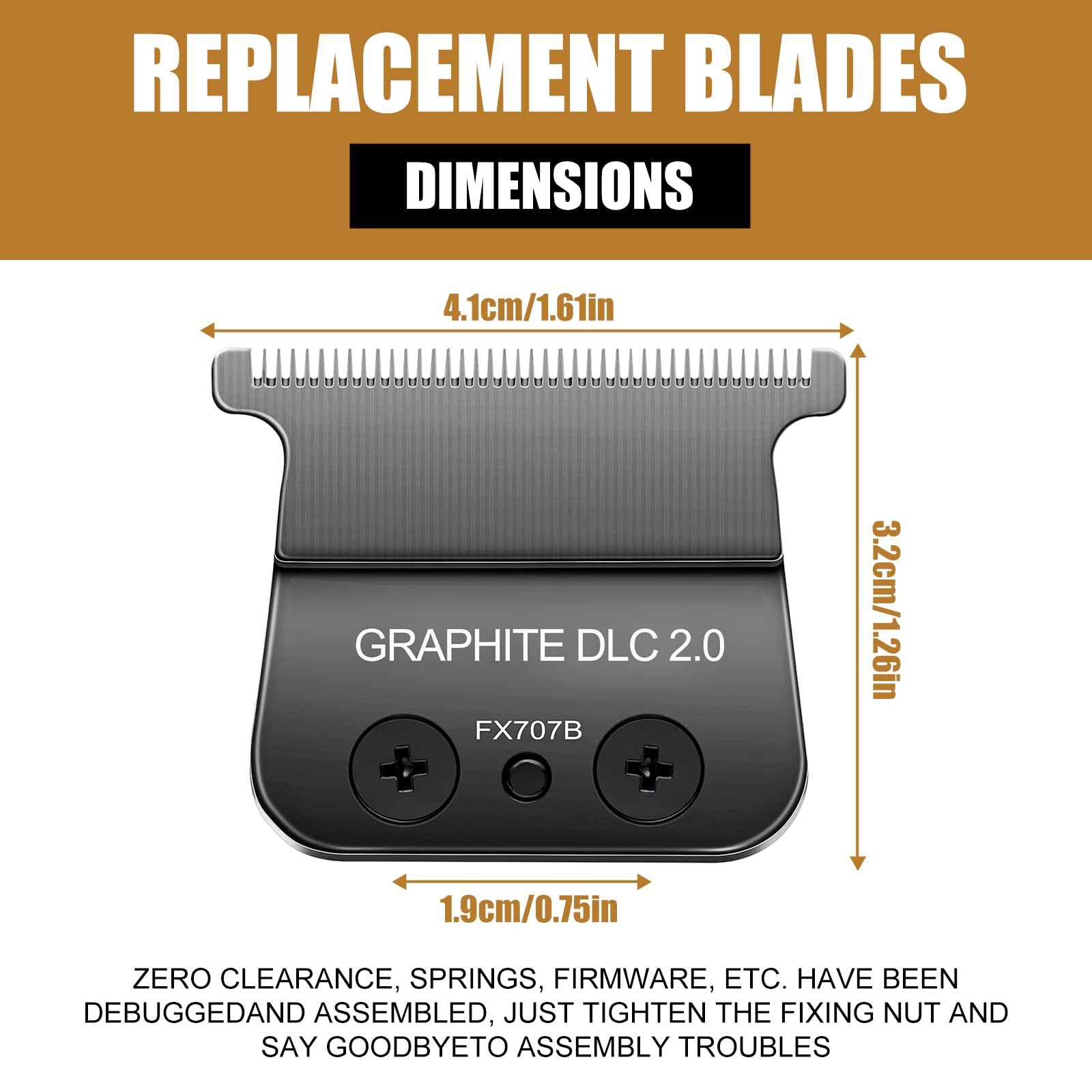 COSYONALL close-up of DLC-coated blade edge highlighting durability and precision