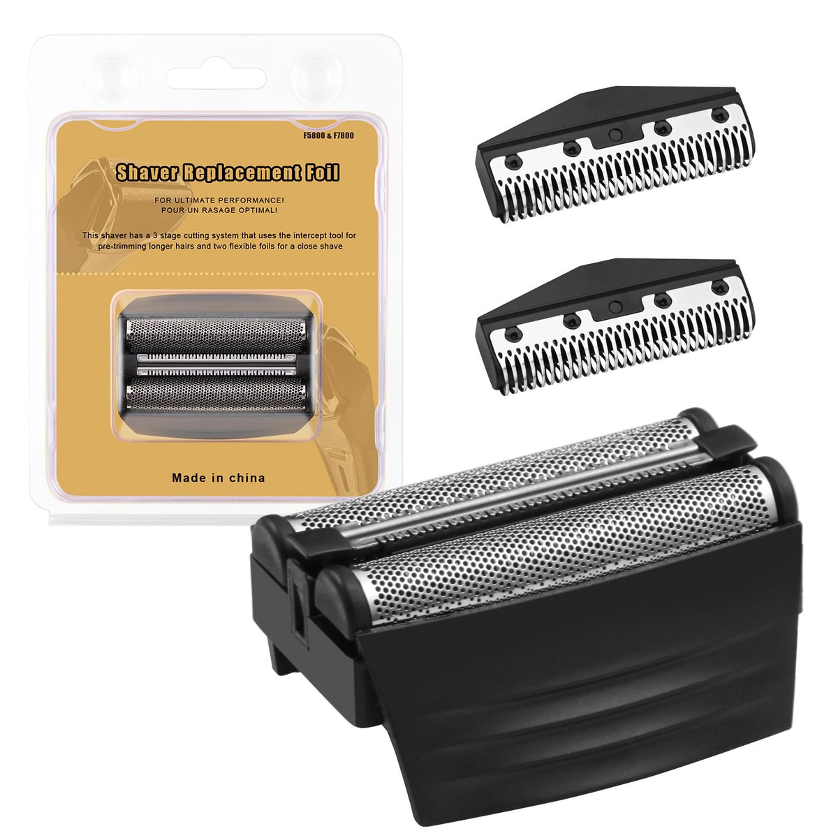 COSYONALL replacement foil and cutter set front view showing fit and finish for quick identification