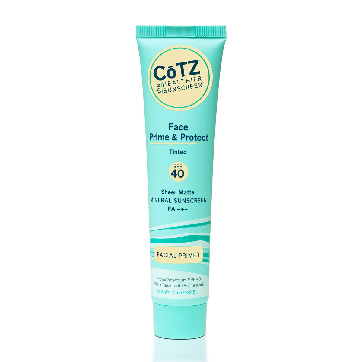 CoTZ front packaging showing SPF 40 and tinted primer benefits