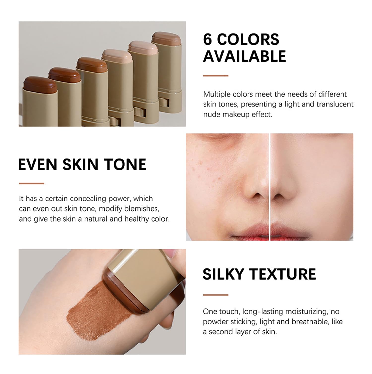 Covebalm blended finish cheek closeup showing natural dewy result and skin-evening