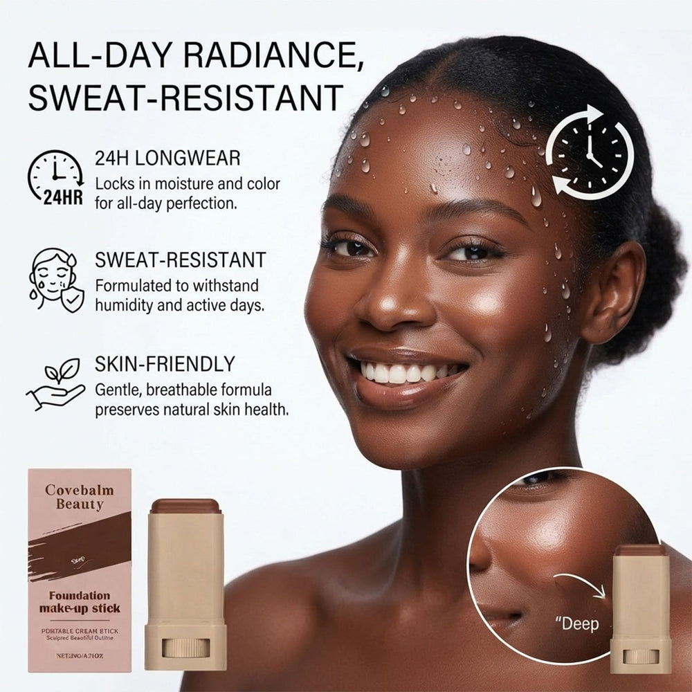 Covebalm Beauty label and shade info displaying clear color and ingredient cues