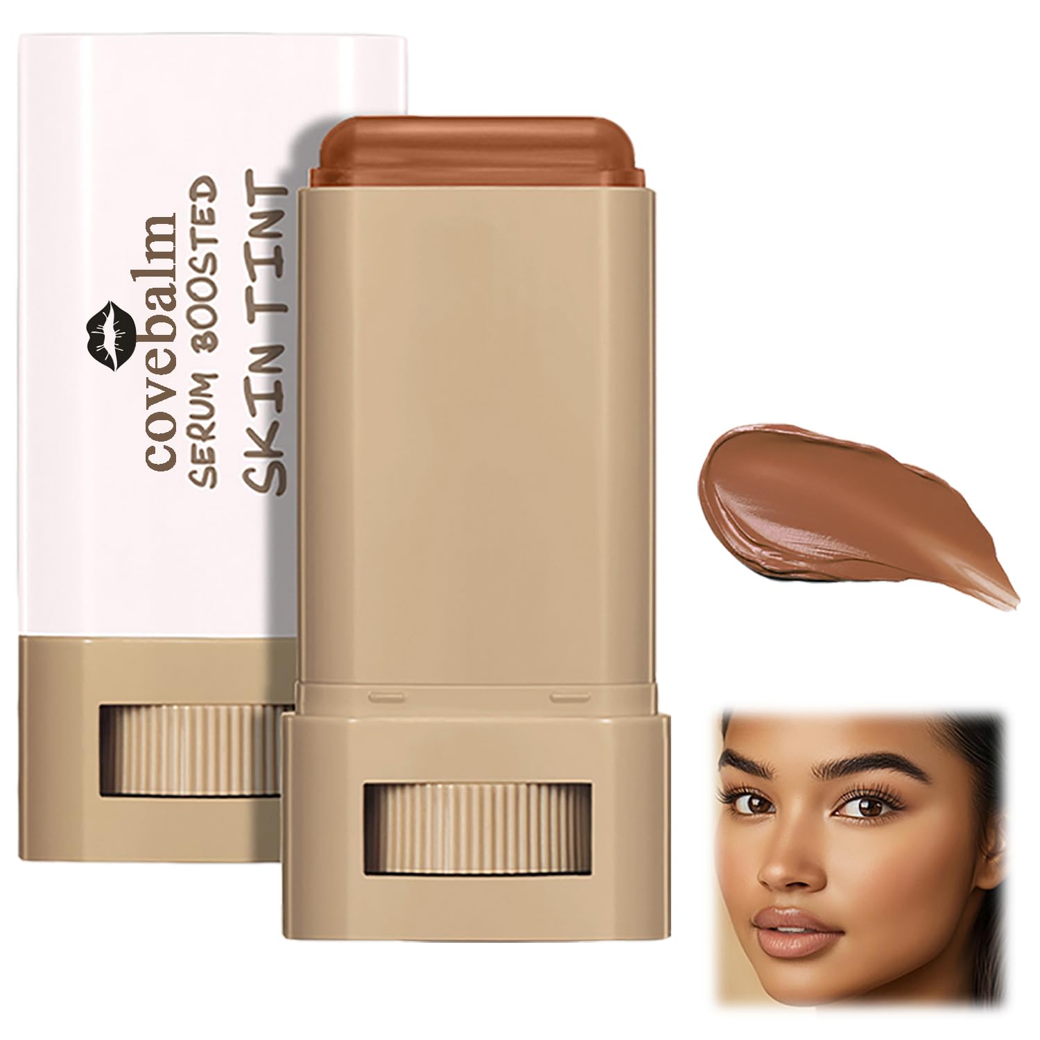 Covebalm stick front packaging showing compact travel-friendly design and protection