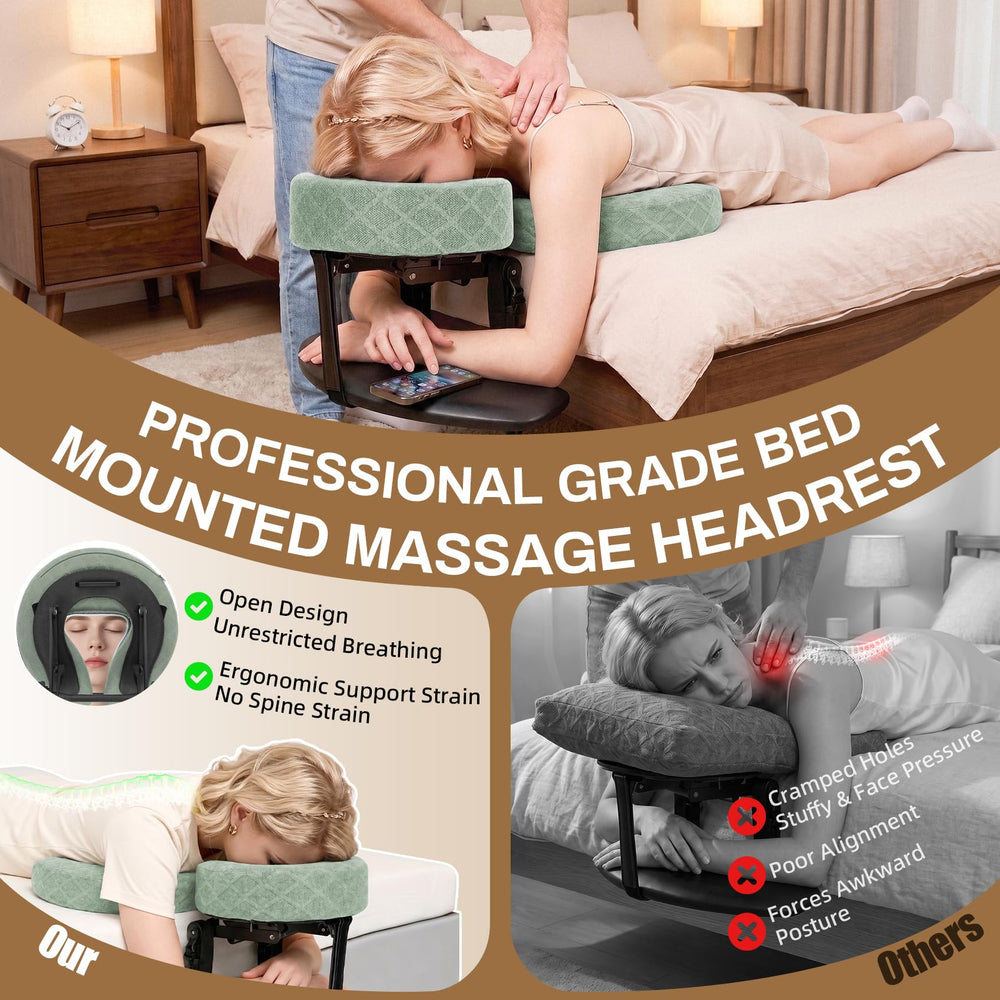 COVECO memory foam face cradle detail providing even head support benefit