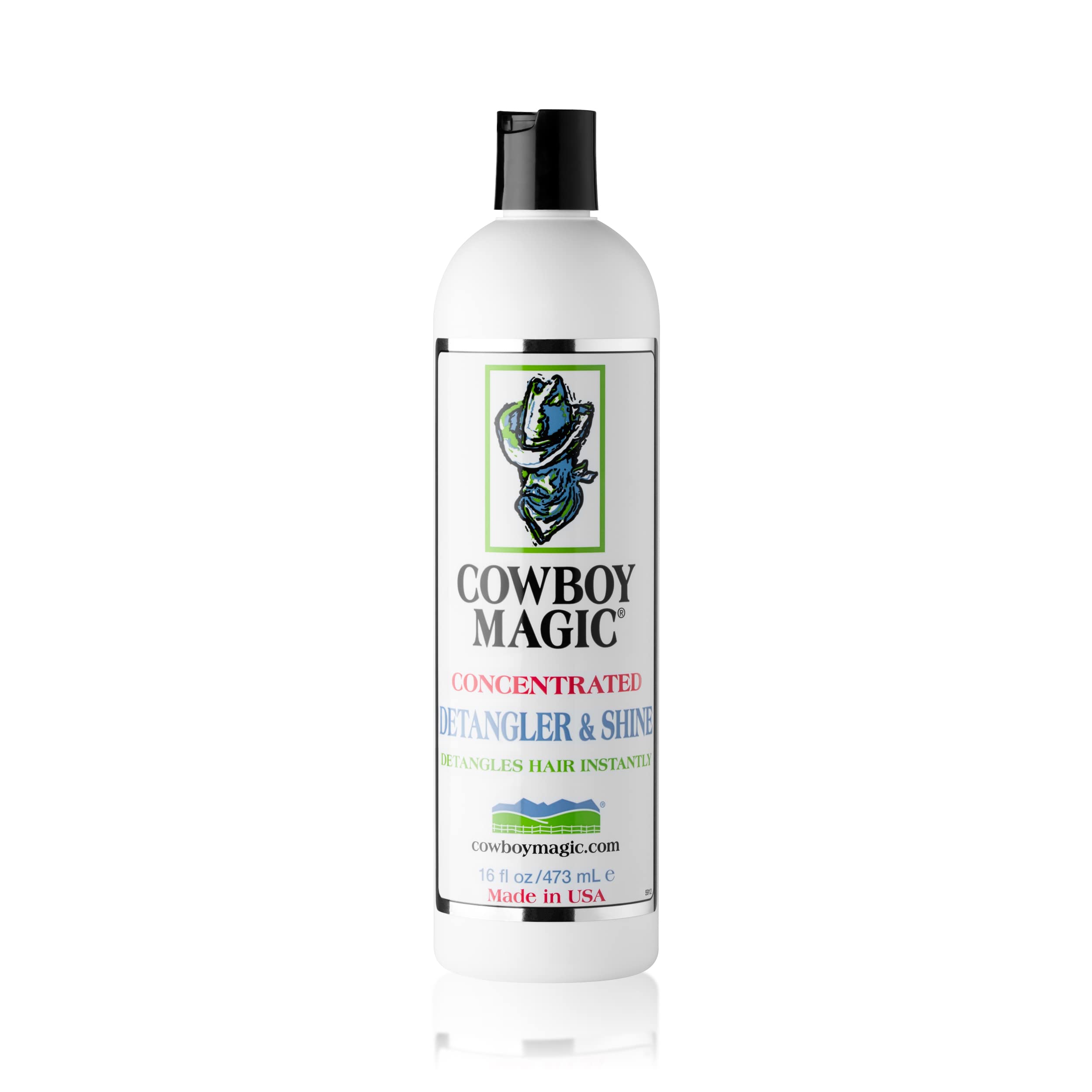 Cowboy Magic product label details highlighting silk, panthenol and honey ingredients