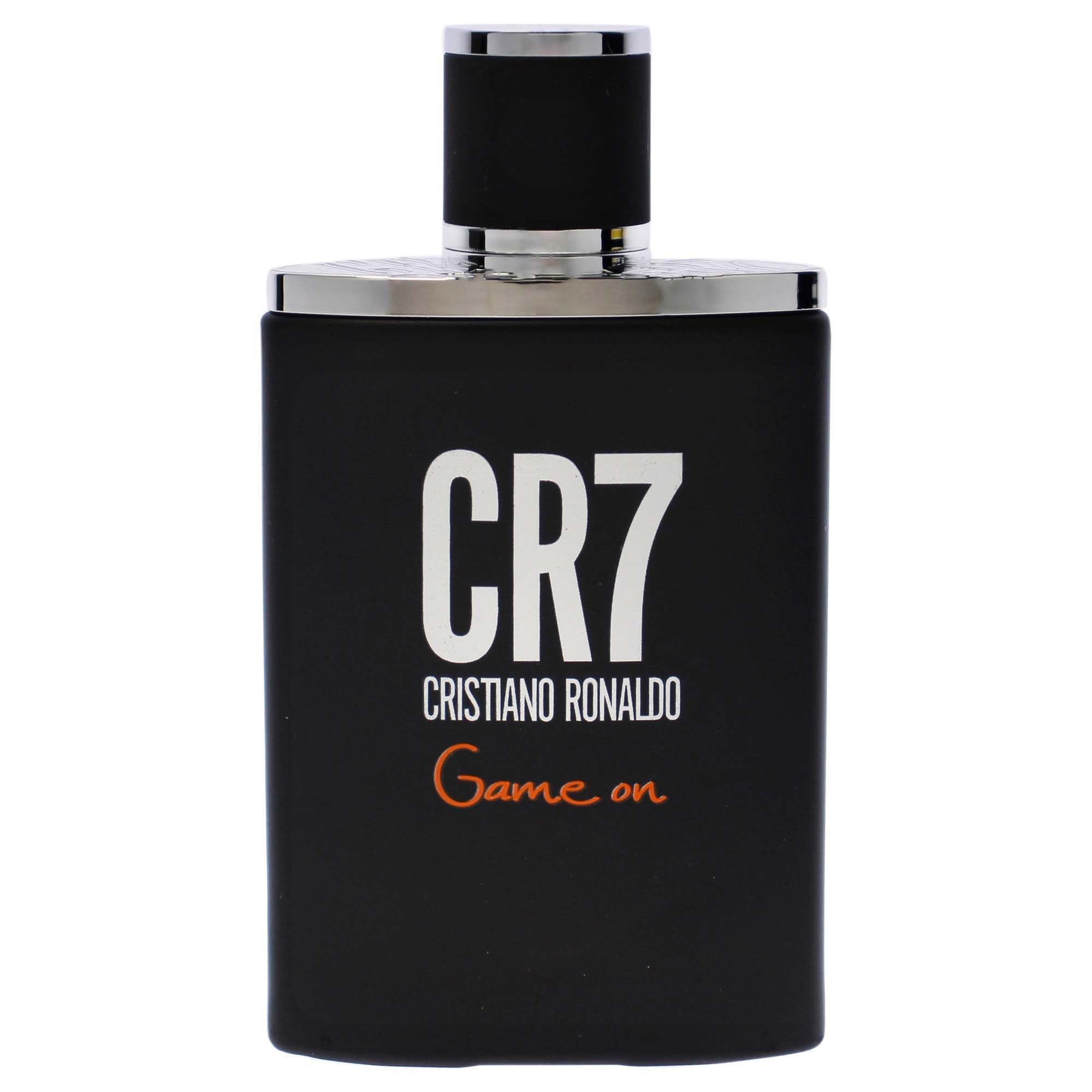 CRISTIANO RONALDO front bottle shows dark minimalist design and confident display
