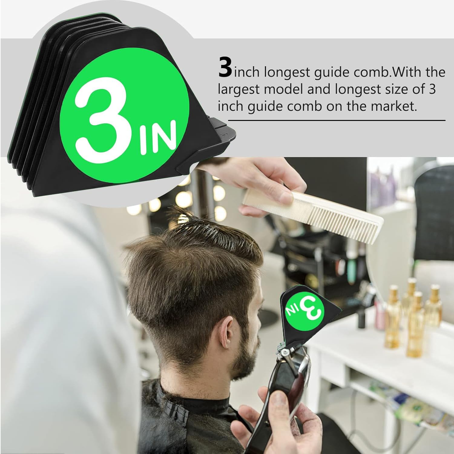 CR8GR8 guard mounted on a Wahl clipper, stable fit benefit