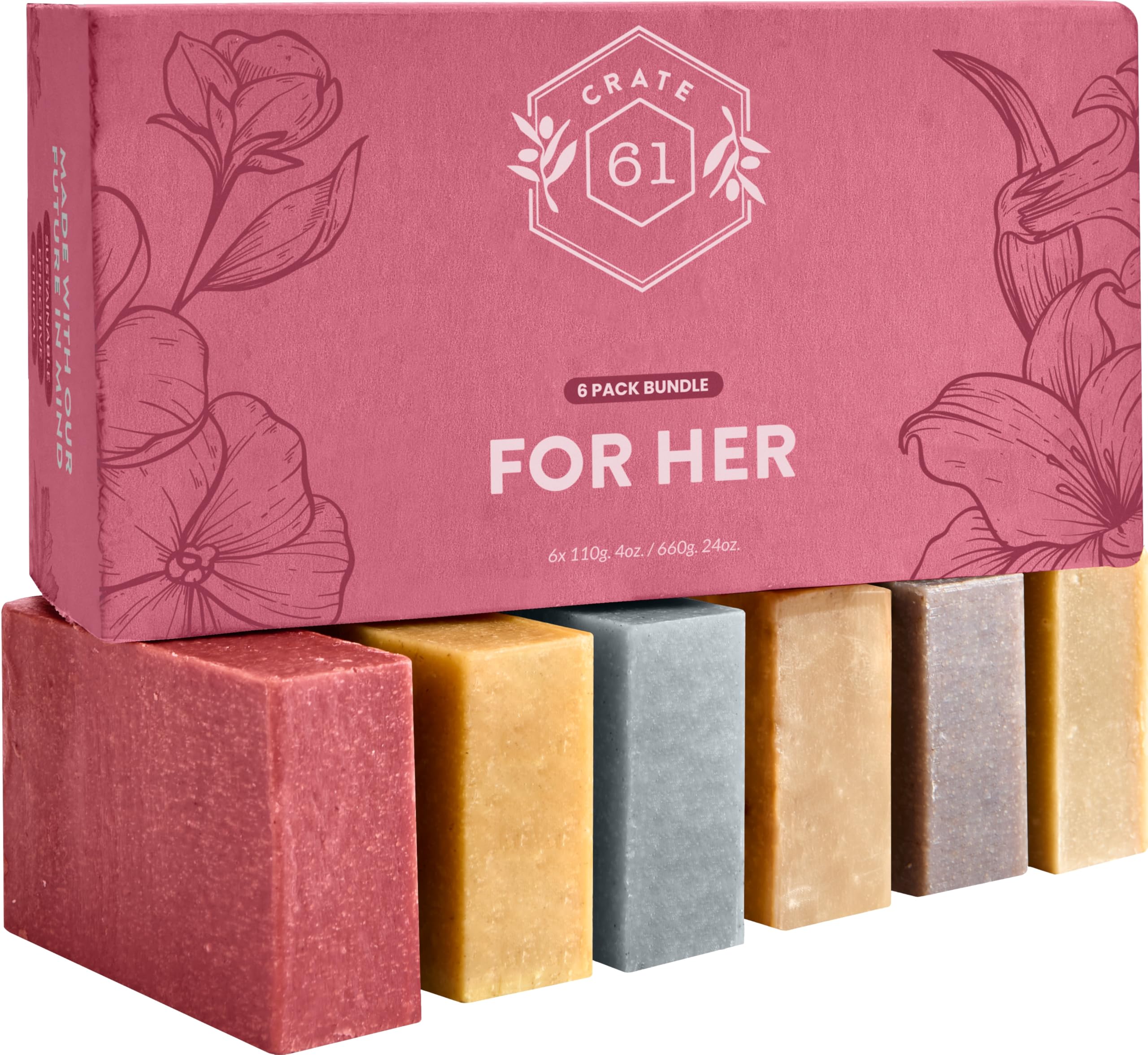 Crate 61 Organics soap in bathroom scene highlighting gentle hydration